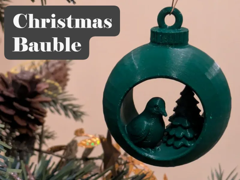 Little Bird and Tree - Christmas Tree Ornament