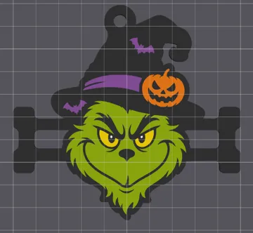 Accesorio para sujetar ligas de cabello: Halloween Grinch Hair Tie Holder Keychain — vista de referencia 4