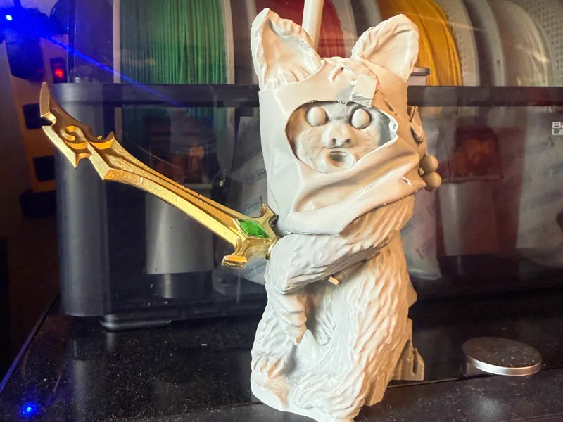 Desktop Ewok: Mini Forest Guardian Pen Holder