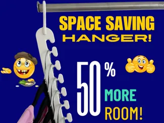 space saving hanger (50% more space)