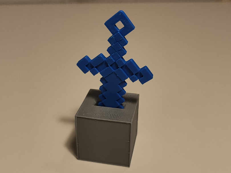 DAY 63. Minecraft-Inspired Iron Block Sword Stand