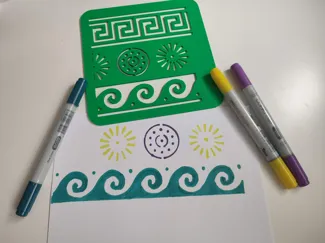 Greek pattern template