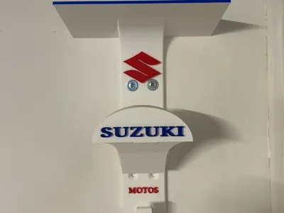 Motorcycle helmet holder