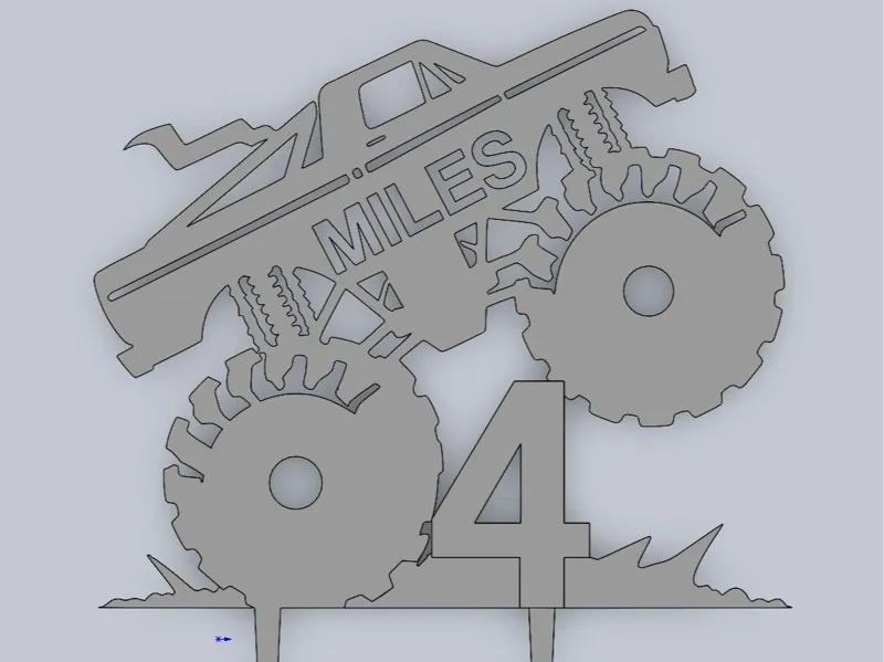 Monster Truck Cake Topper - Miles 4