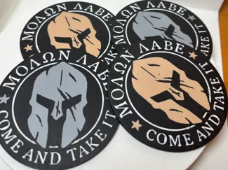 Molon Labe Spartan Coaster Set