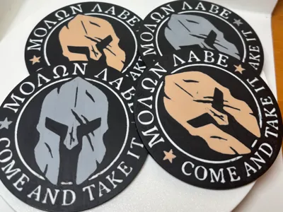 Molon Labe Spartan Coaster Set