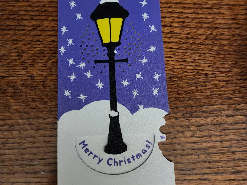 Interactive Gift Card Holder - Christmas Lamp Pole
