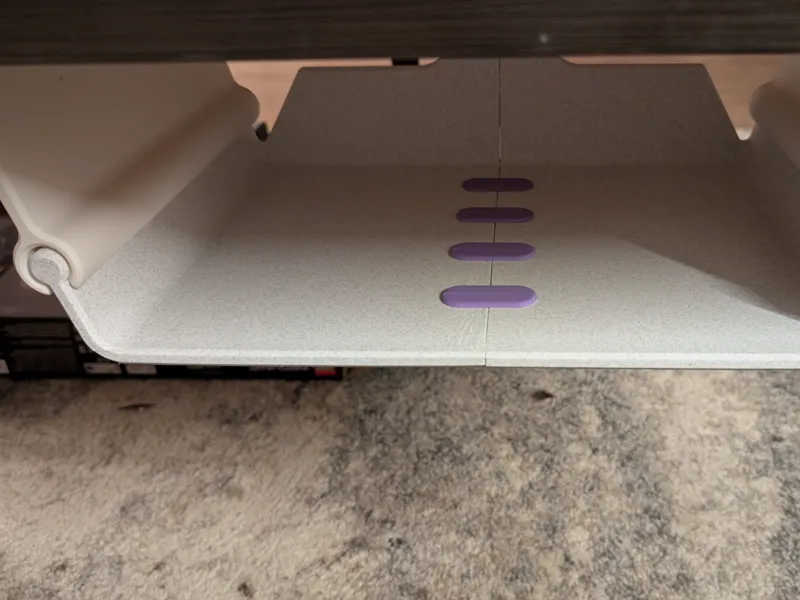 Under desk drawer open end