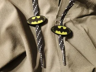 Batman Logo Hoodie Drawstring Beads