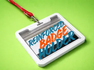Reinforced badge holder