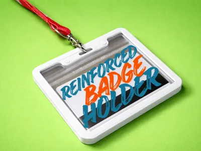 Reinforced badge holder