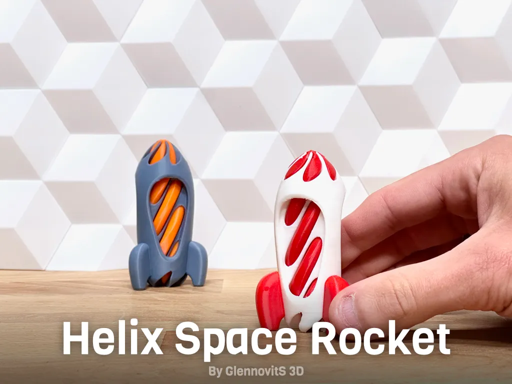 Helix Space Rocket (fidget vortex spinner toy) view 3