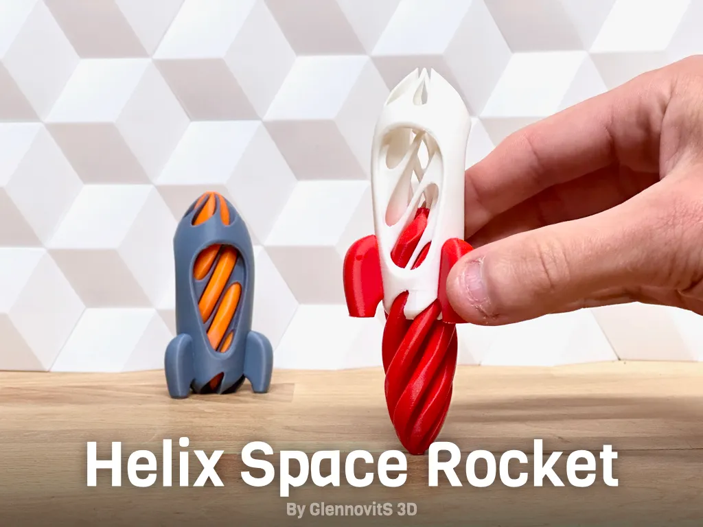 Helix Space Rocket (fidget vortex spinner toy) view 4