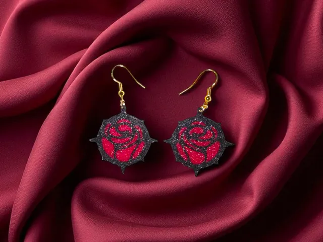Compass rose earrings
