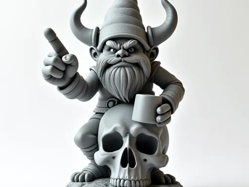 Dwarf Warrior Riding Skeleton – Fantasy Miniature