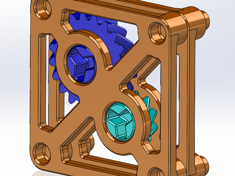 StackDrive 1:2 – Stackable Helical Gearbox Module 