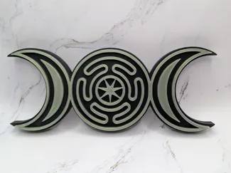 Triple Goddess with Hecate's Wheel