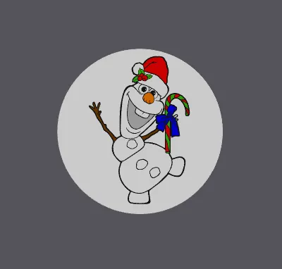 Christmas Olaf - 94mm Coaster