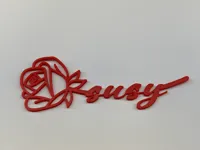 Rose décorative personnalisée — prénom Susy — photo 3
