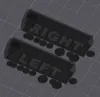 One color - debossed (Left & Right)