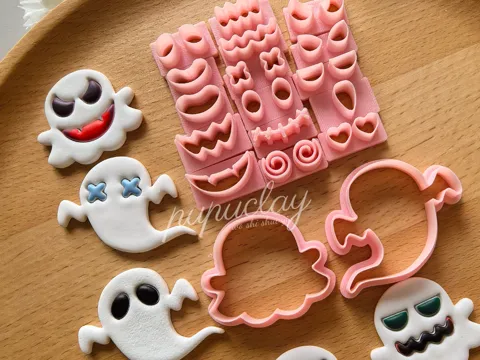Cortador para modelado: Halloween ghost polymer clay cutter — referencia de MakerWorld