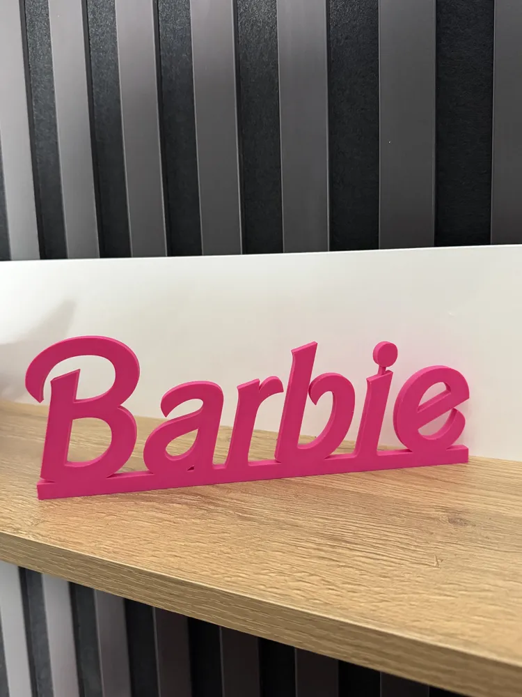 Barbie - Name Sign Film - Free 3D Print Model - MakerWorld