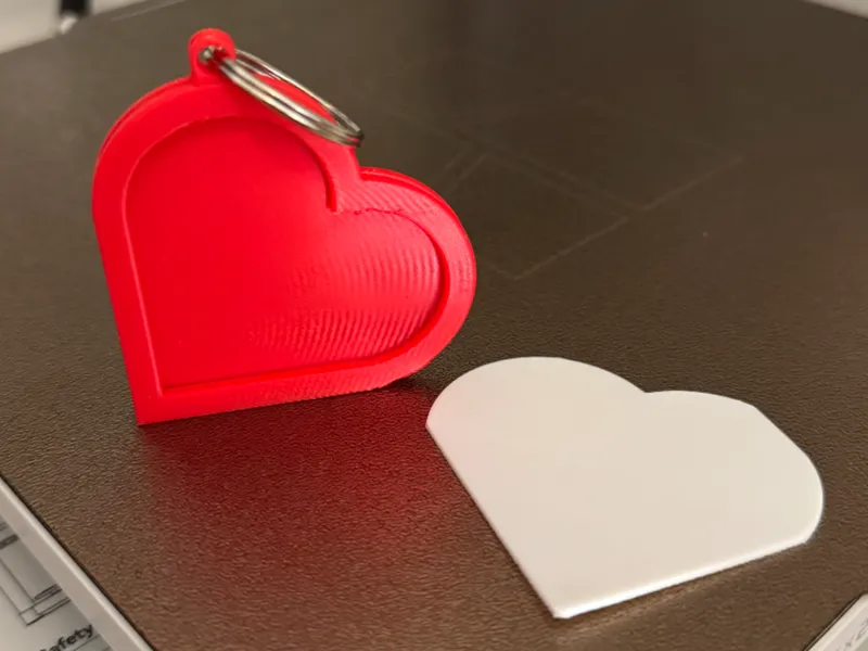 Valentine's Heart Photo Frame Keyring