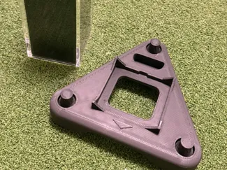 Square golf launch monitor base