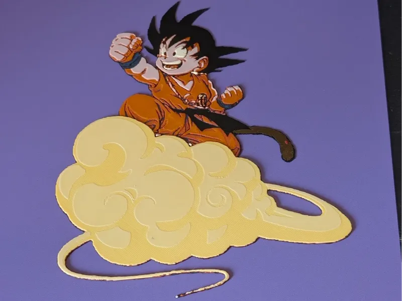 Kid Goku Flying on Nimbus