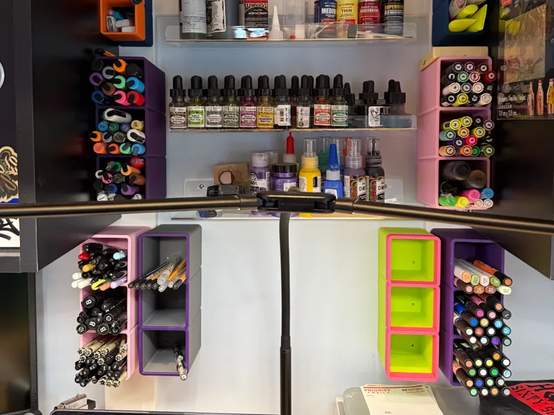 Marker / Art Bin Wall Storage Organization