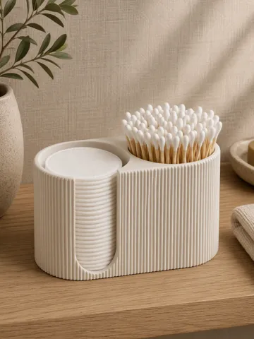 Organizador: Japandi Bathroom Organizer Q tips & Washing pads — vista de referencia 2