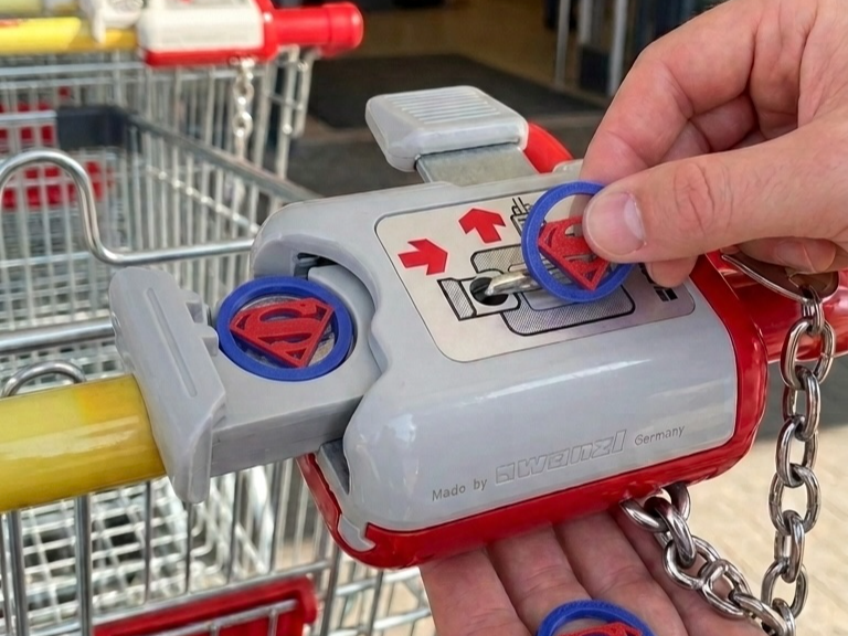 Einkaufswagenchip Superman