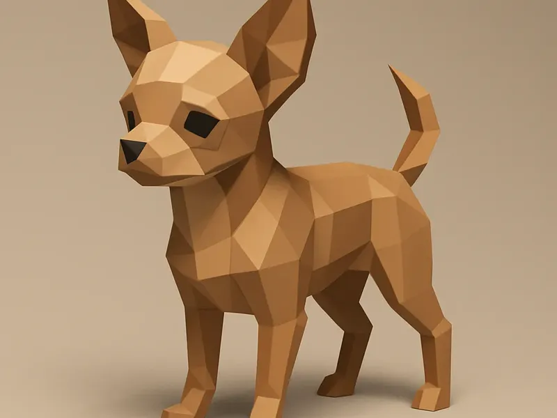 Chihuahua Low Poly