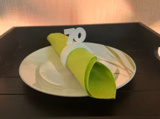 Anniversary Napkin Ring Set 30 40 50 60 70 80 90