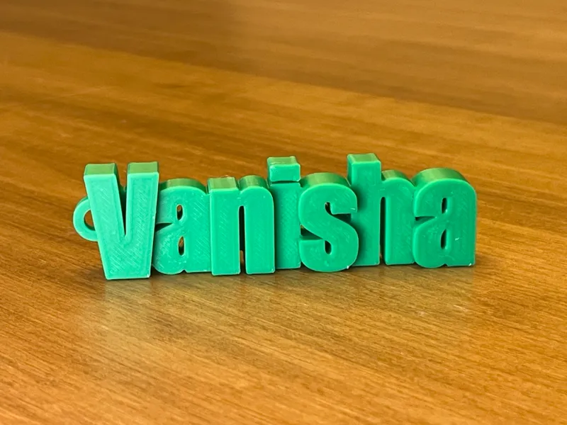Vanisha Name Keychain