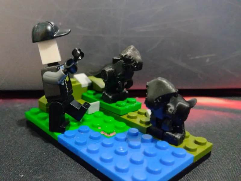 Microceratops compatible de ladrillos 2x1 