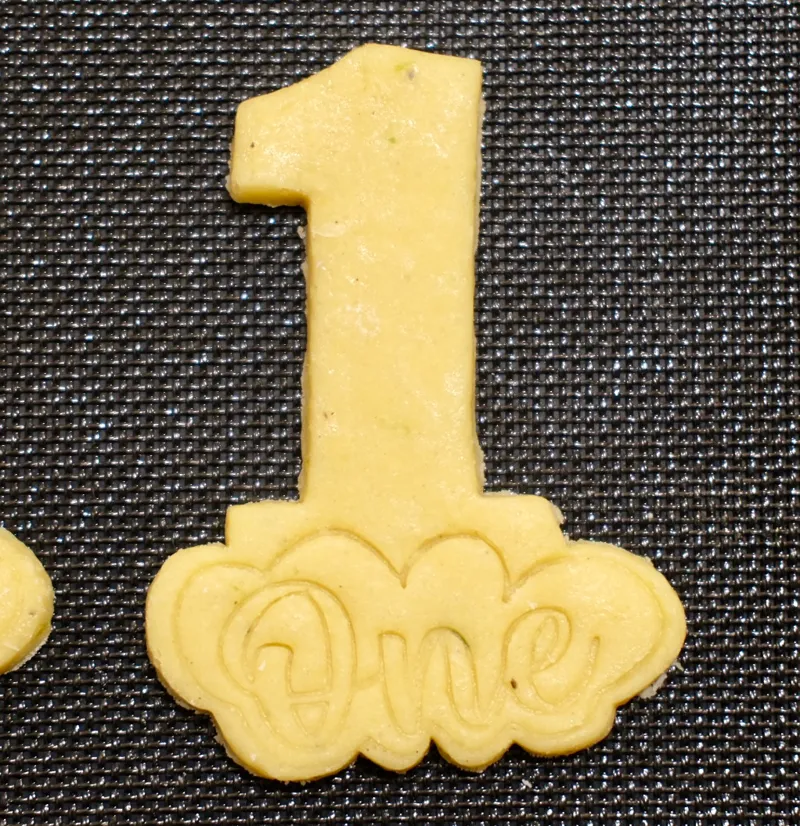Cookie cutter with Number 1 + Lettering