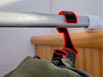 Clothes Rail Hook 90 Degrees