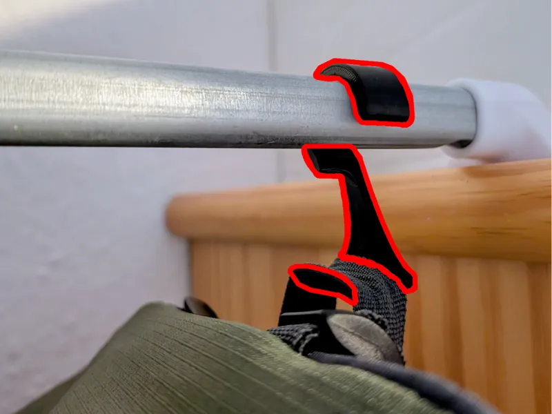 Clothes Rail Hook 90 Degrees