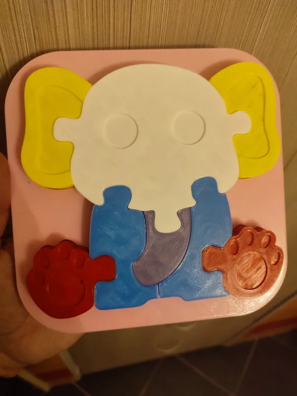 Puzzle éléphant pour enfants