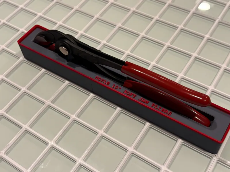 Doyle 10" Soft Jaw Pump Pliers Gridfinity Bin