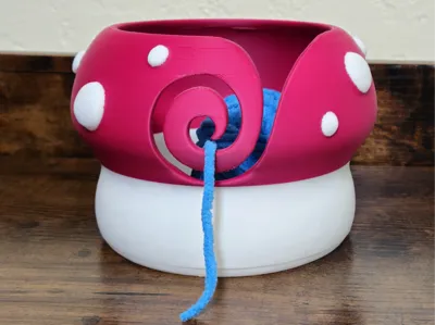 Mushroom Yarn Bowl | Crochet Knitting Fiber Arts