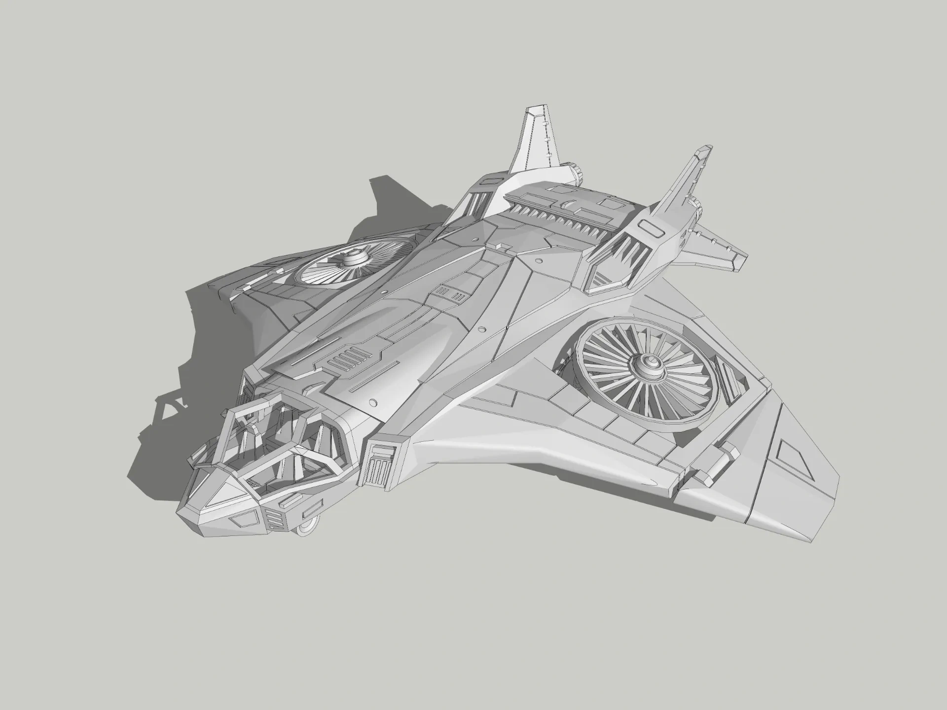 Miniatura 2 do modelo 3D 昆式战机（Quinjet） 复仇者联盟