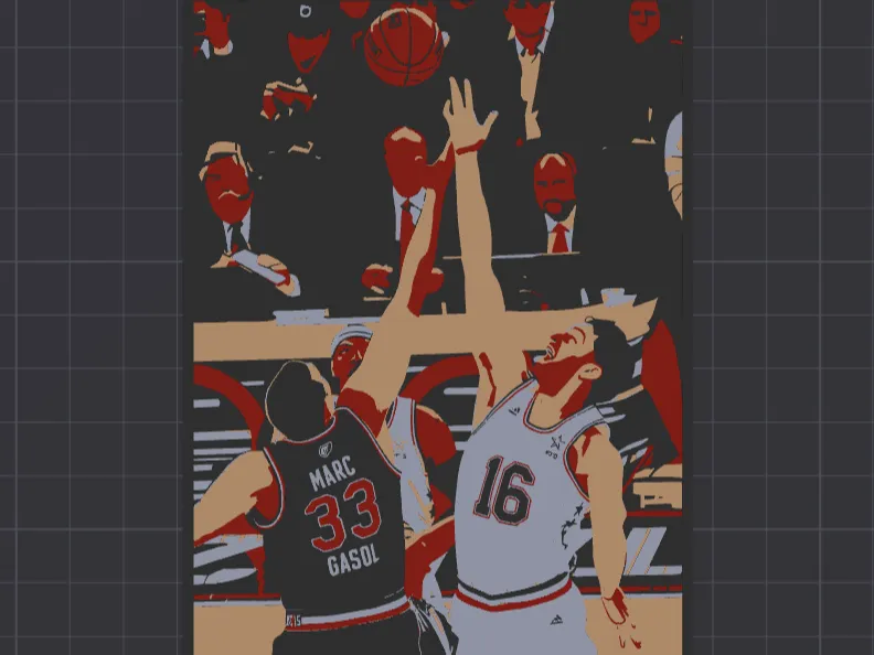 Lienzo Hueforge NBA All Star Salto Hermanos Gasol