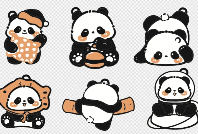 熊猫钥匙挂扣Panda keychain
