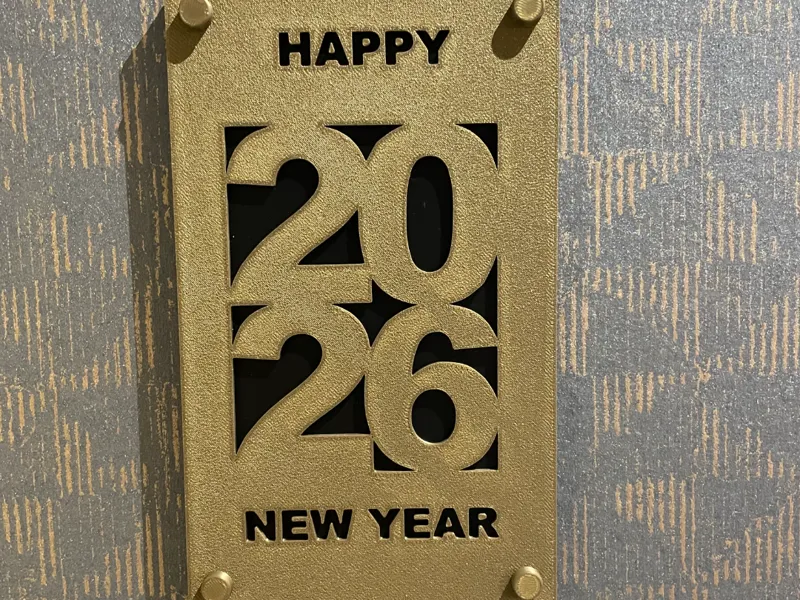 Plaque murale Happy New Year 2026