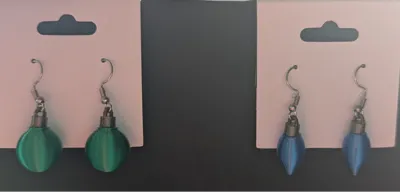 Christmas Ball and Bulb Earrings