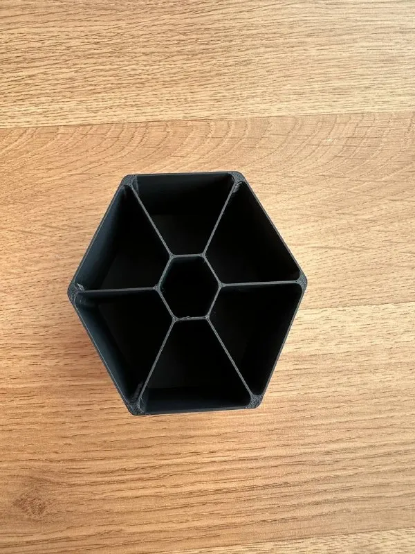 Modern Hexagonal Desk Organizer with Storage Cells view 2