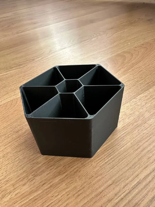 Modern Hexagonal Desk Organizer with Storage Cells view 4