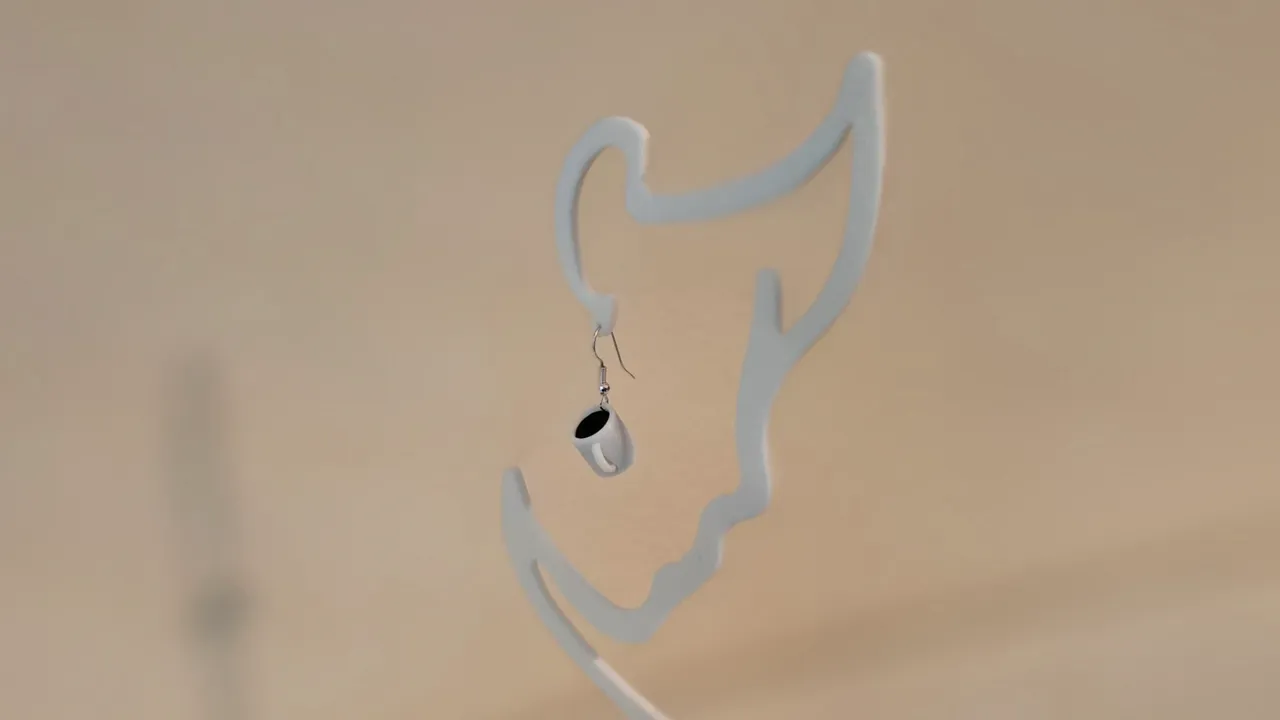 Coffee Cup Earrings view 2